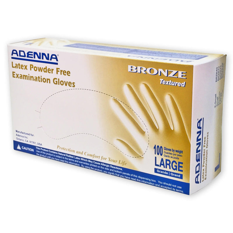 Gloves Bronze Latex Powder Free (Adenna)