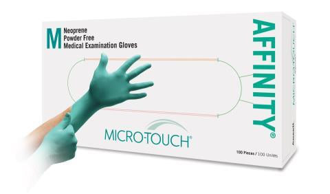 AFFINITY Green Neoprene Glove Gloves, 100/Pkg (Ansell)