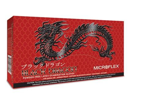 Exam Gloves Latex Powder Free Black Dragon (Ansell)