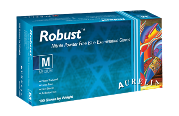 Aurelia Robust Soft Nitrile Exam Gloves Powder Free 100/box