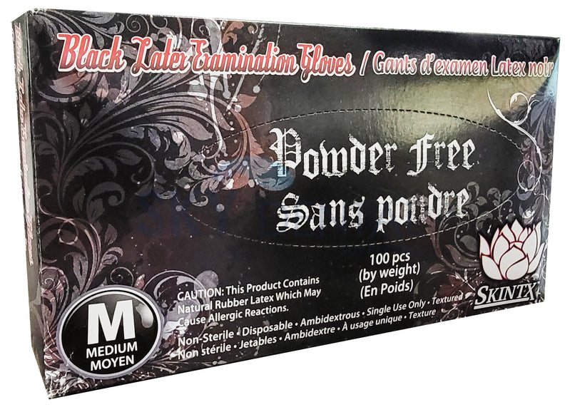 Gloves latex "Black" PF (Skintx)