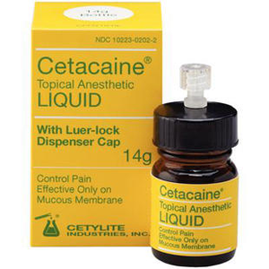 Cetacaine Topical Anesthetic Liquid (Type/Size: 14gm Bottle Rx)