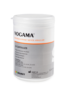Nogama Dispersed Phase Alloy 69%Ag, High Copper, Non Gamma II Amalgam (Discription: 50 Capsules and  3 SPILL)
