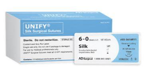 Unify Suture Silk pack of 12 (Size: Silk M 4-0 18