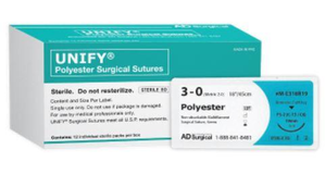 Unify Suture Polyester Pack of 12 (Size: Polyester XXL Size 1 30