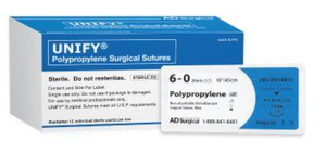 Unify Suture Polypropylene pack of 12 (Size: Poly M 3-0 30