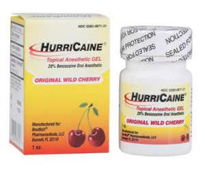 Hurricaine Gel 20% Benzocaine Topical Anesthetic, 1 oz Jar