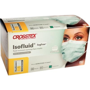 Mask Earloop Isofluid Fog Free ASTM Level 1, 40/Box (Crosstex)