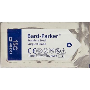 Blade #15C Stainless Steel, Sterile 50/ Pkg (Bard Parker)