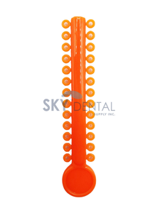 Patient Stick Ties .115 pack of 1,008  (Color: Orange )