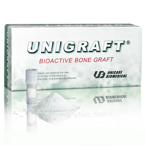 Unigraft Bioactive Bone  (Type: Bioactive Glass 200-600 micron Contains: 5 Sterile 1g Dose Vials)