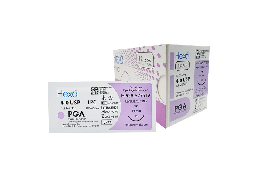 Sutures Absorbable PGA 12/Pkg  (Hexa Dental)